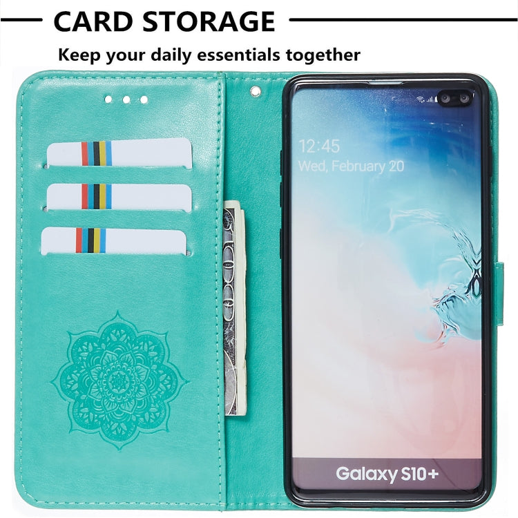 For Galaxy S10 Plus Dream Catcher Printing Horizontal Flip Leather Case with Holder & Card Slots & Wallet & Lanyard