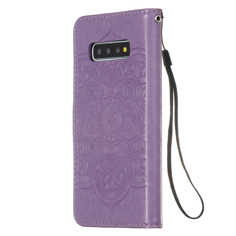 For Galaxy S10 Plus Dream Catcher Printing Horizontal Flip Leather Case with Holder & Card Slots & Wallet & Lanyard