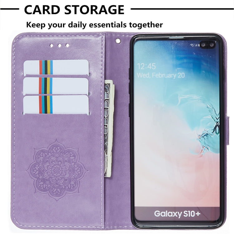 For Galaxy S10 Plus Dream Catcher Printing Horizontal Flip Leather Case with Holder & Card Slots & Wallet & Lanyard