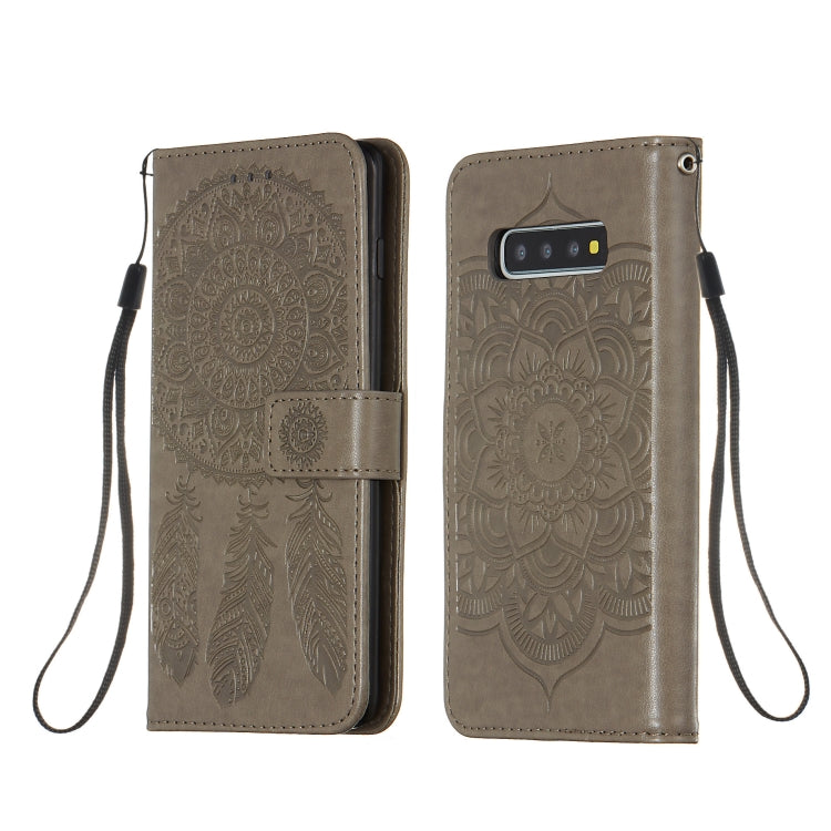 For Galaxy S10 Plus Dream Catcher Printing Horizontal Flip Leather Case with Holder & Card Slots & Wallet & Lanyard