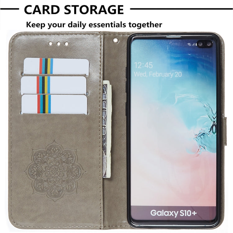 For Galaxy S10 Plus Dream Catcher Printing Horizontal Flip Leather Case with Holder & Card Slots & Wallet & Lanyard