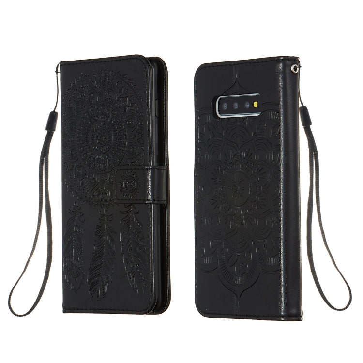 For Galaxy S10 Plus Dream Catcher Printing Horizontal Flip Leather Case with Holder & Card Slots & Wallet & Lanyard