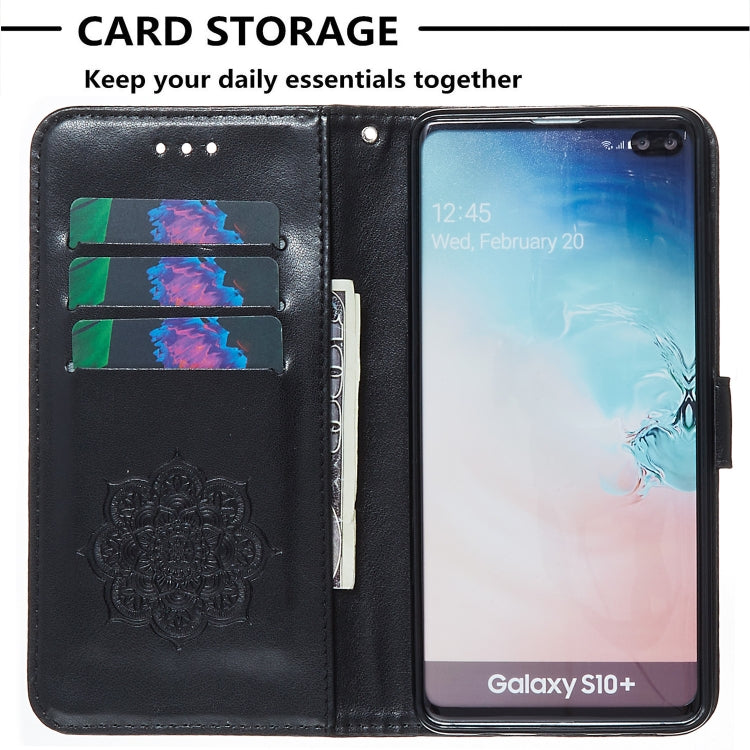 For Galaxy S10 Plus Dream Catcher Printing Horizontal Flip Leather Case with Holder & Card Slots & Wallet & Lanyard