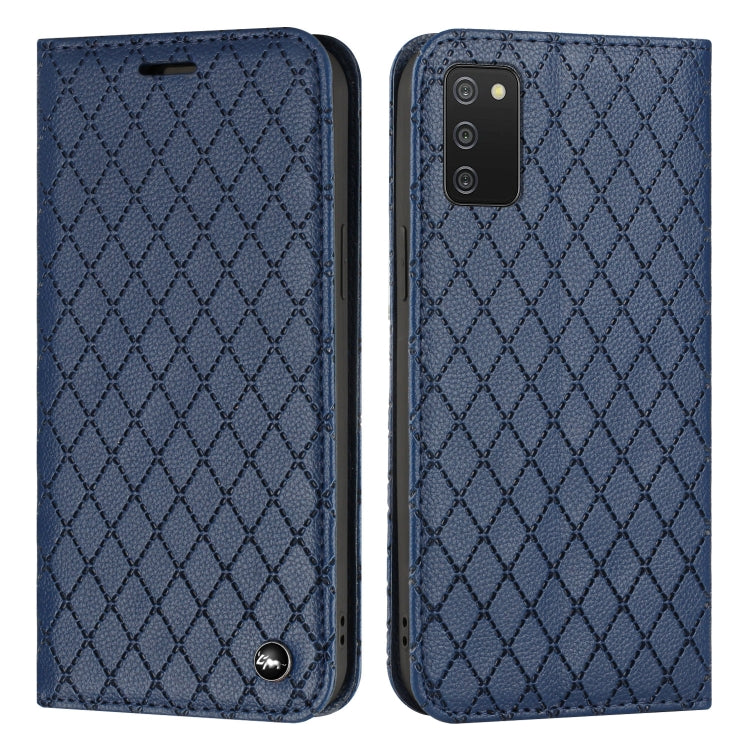 For Samsung Galaxy A03s 166mm S11 RFID Diamond Lattice Flip Leather Phone Case