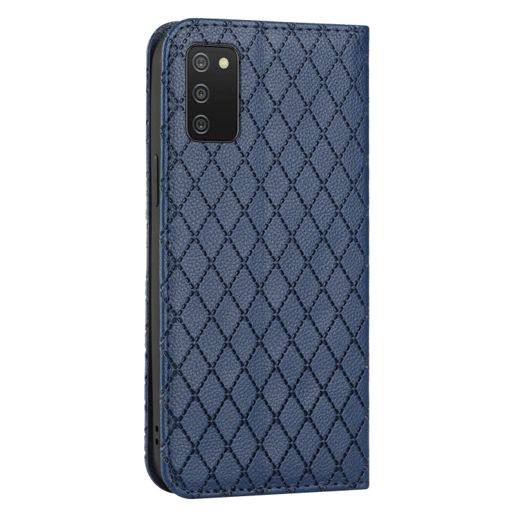 For Samsung Galaxy A03s 166mm S11 RFID Diamond Lattice Flip Leather Phone Case