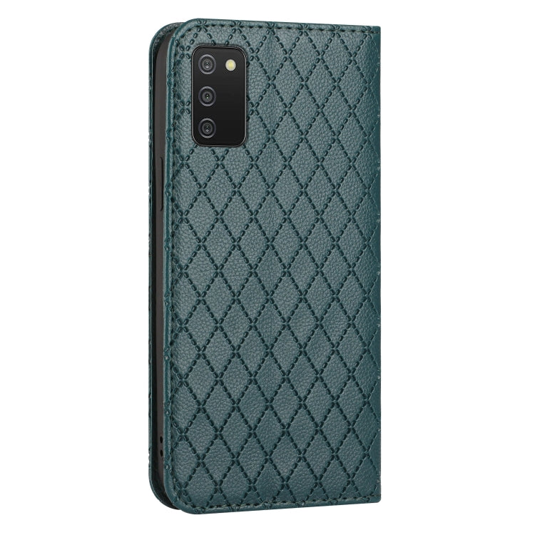For Samsung Galaxy A03s 166mm S11 RFID Diamond Lattice Flip Leather Phone Case