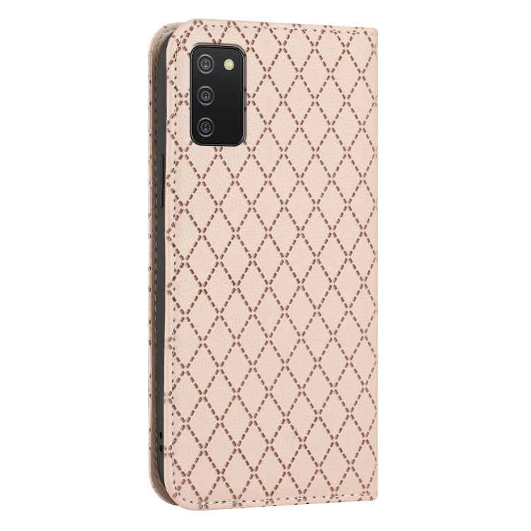 For Samsung Galaxy A03s 166mm S11 RFID Diamond Lattice Flip Leather Phone Case