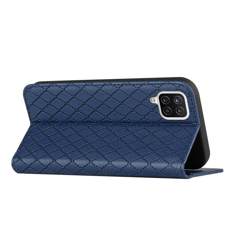 For Samsung Galaxy A12 / M12 S11 RFID Diamond Lattice Flip Leather Phone Case