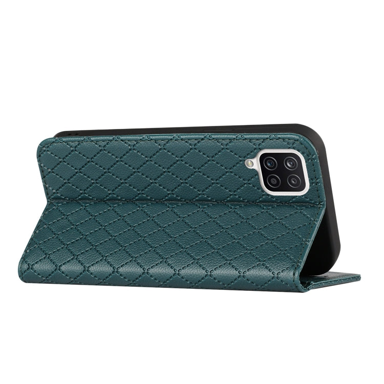 For Samsung Galaxy A12 / M12 S11 RFID Diamond Lattice Flip Leather Phone Case
