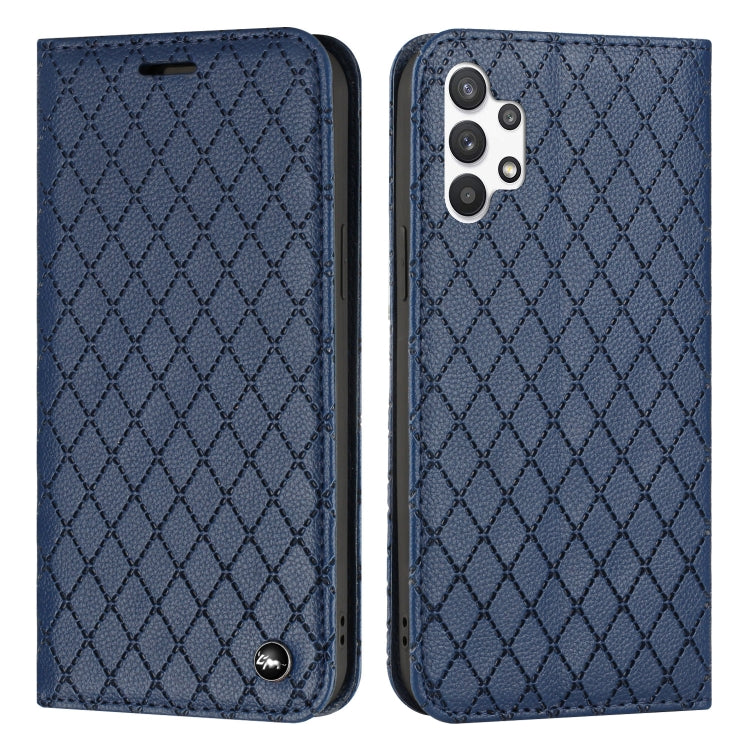For Samsung Galaxy A13 4G S11 RFID Diamond Lattice Flip Leather Phone Case
