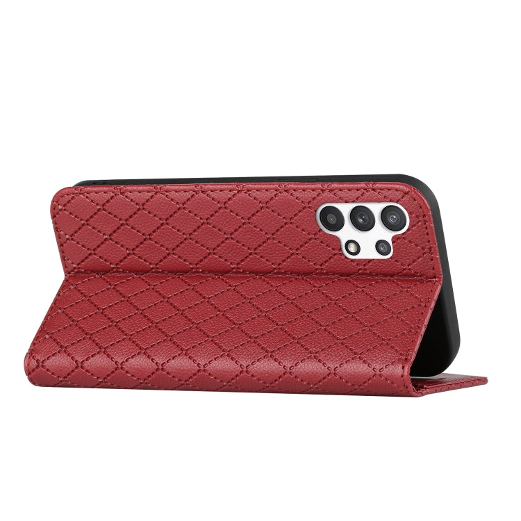 For Samsung Galaxy A13 4G S11 RFID Diamond Lattice Flip Leather Phone Case