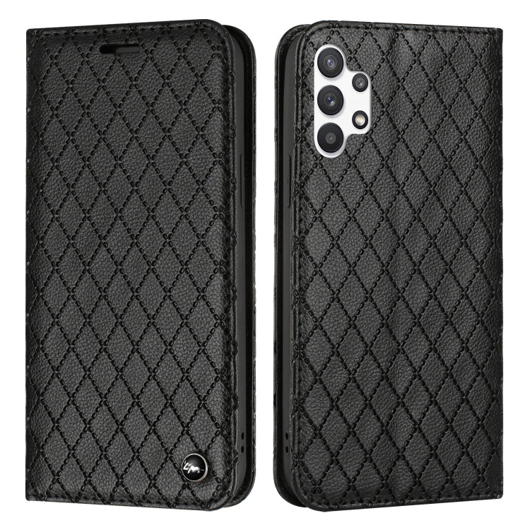 For Samsung Galaxy A13 4G S11 RFID Diamond Lattice Flip Leather Phone Case