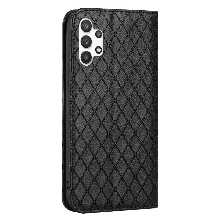 For Samsung Galaxy A13 4G S11 RFID Diamond Lattice Flip Leather Phone Case