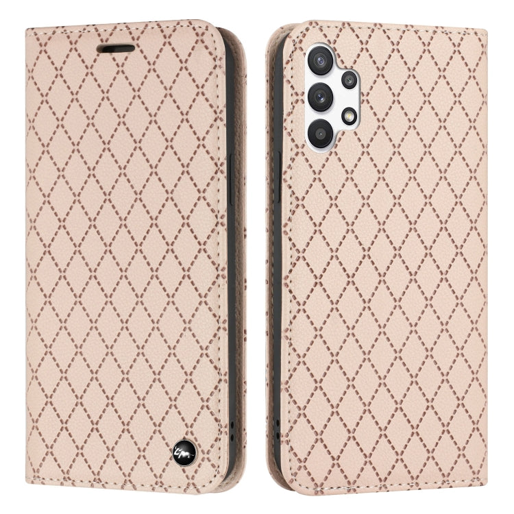 For Samsung Galaxy A13 4G S11 RFID Diamond Lattice Flip Leather Phone Case