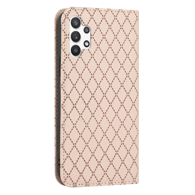 For Samsung Galaxy A13 4G S11 RFID Diamond Lattice Flip Leather Phone Case