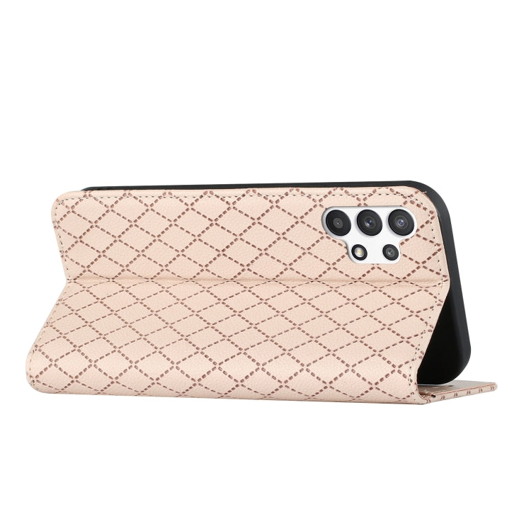 For Samsung Galaxy A13 4G S11 RFID Diamond Lattice Flip Leather Phone Case