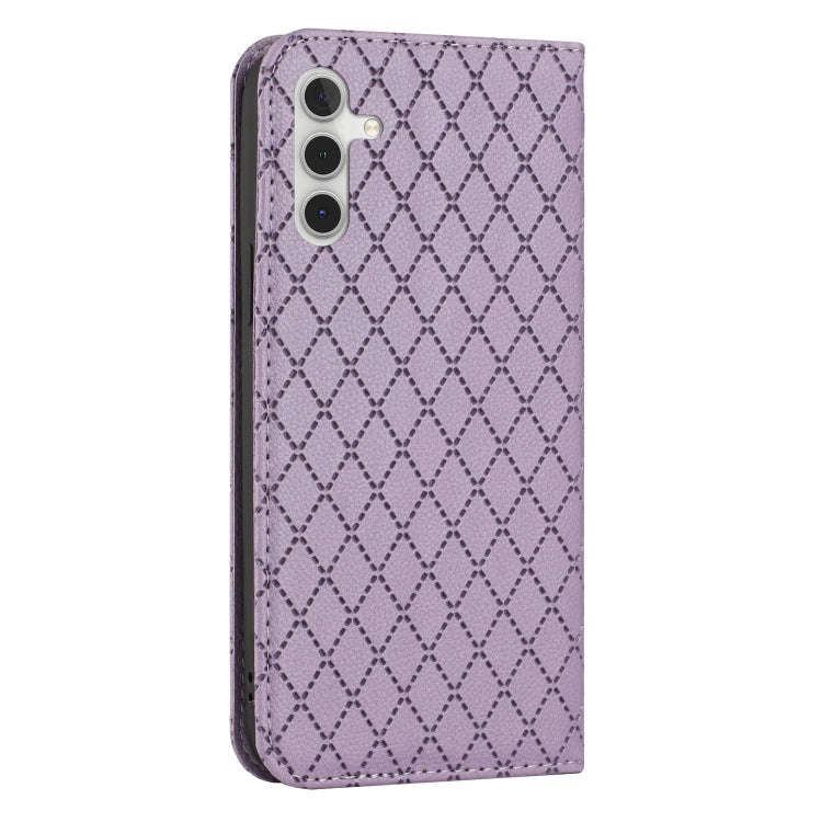 For Samsung Galaxy A13 5G / M13 / F13 S11 RFID Diamond Lattice Flip Leather Phone Case
