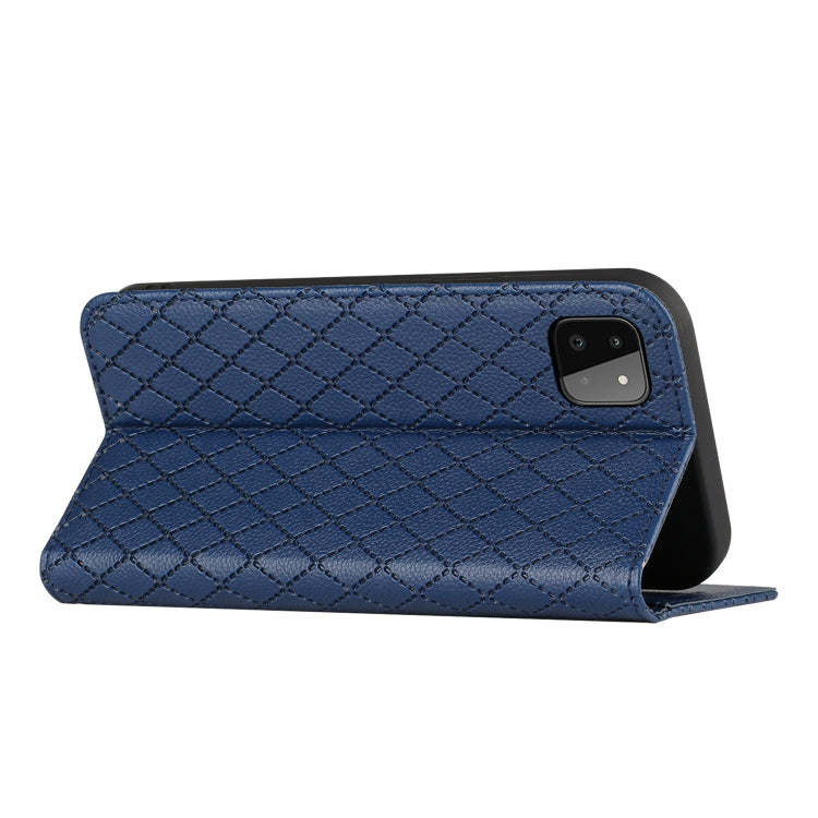 For Samsung Galaxy A22 5G S11 RFID Diamond Lattice Flip Leather Phone Case