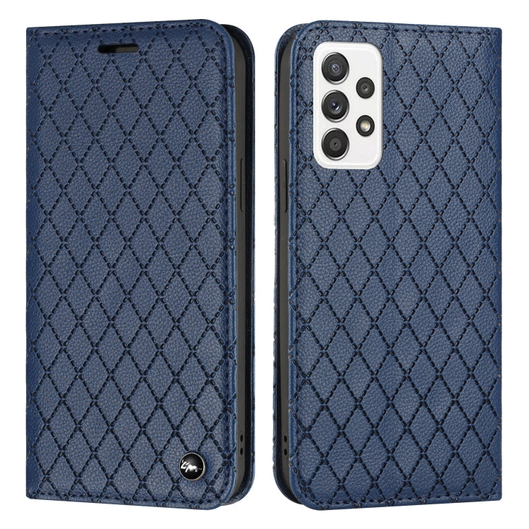 For Samsung Galaxy A73 5G S11 RFID Diamond Lattice Flip Leather Phone Case