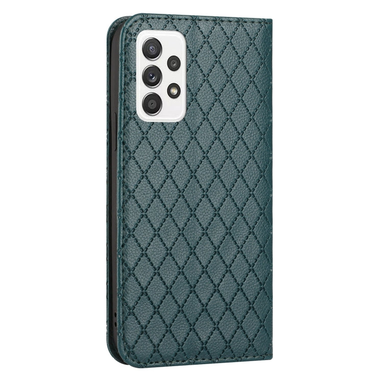 For Samsung Galaxy A73 5G S11 RFID Diamond Lattice Flip Leather Phone Case
