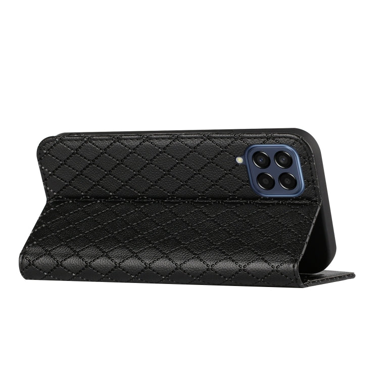 For Samsung Galaxy M53 5G S11 RFID Diamond Lattice Flip Leather Phone Case