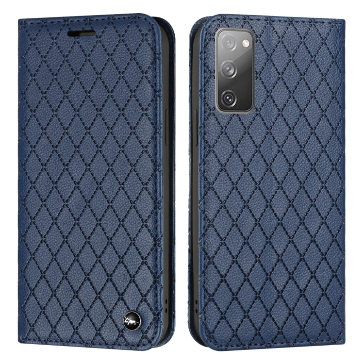 For Samsung Galaxy S20 FE / S20 FE 2022 S11 RFID Diamond Lattice Flip Leather Phone Case