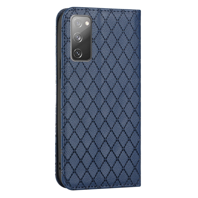 For Samsung Galaxy S20 FE / S20 FE 2022 S11 RFID Diamond Lattice Flip Leather Phone Case