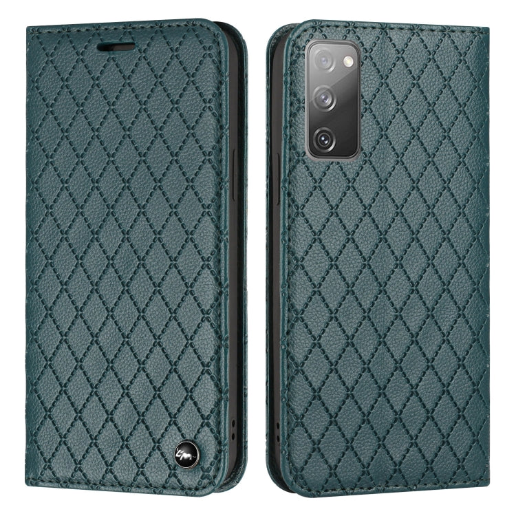 For Samsung Galaxy S20 FE / S20 FE 2022 S11 RFID Diamond Lattice Flip Leather Phone Case