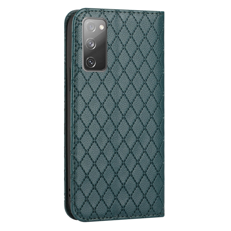 For Samsung Galaxy S20 FE / S20 FE 2022 S11 RFID Diamond Lattice Flip Leather Phone Case