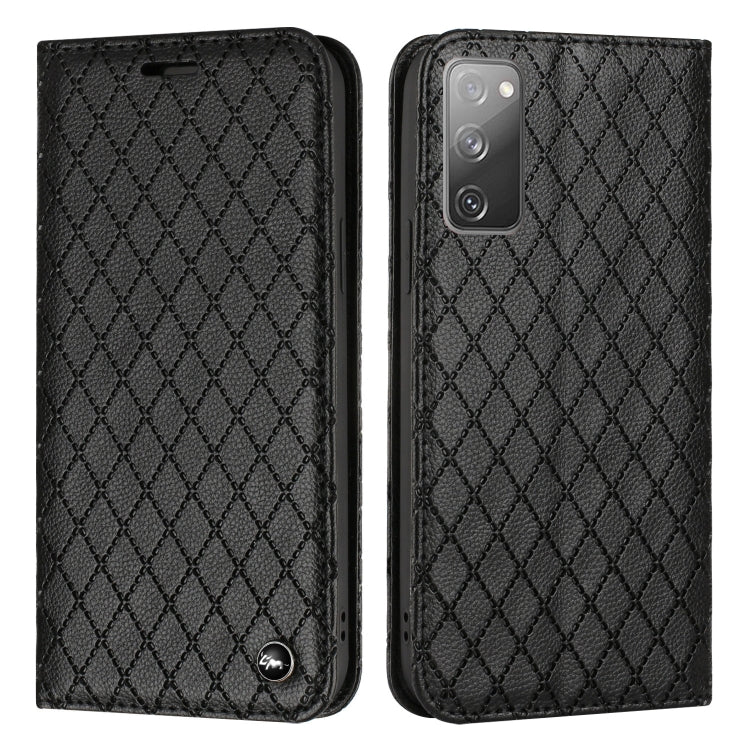 For Samsung Galaxy S20 FE / S20 FE 2022 S11 RFID Diamond Lattice Flip Leather Phone Case