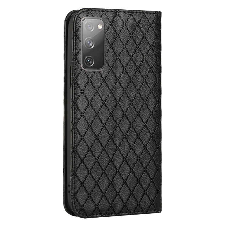 For Samsung Galaxy S20 FE / S20 FE 2022 S11 RFID Diamond Lattice Flip Leather Phone Case