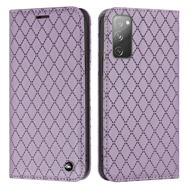 For Samsung Galaxy S20 FE / S20 FE 2022 S11 RFID Diamond Lattice Flip Leather Phone Case