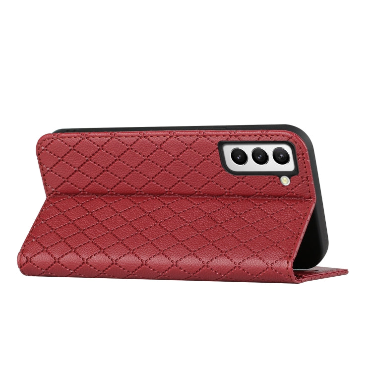 For Samsung Galaxy S21 5G S11 RFID Diamond Lattice Flip Leather Phone Case