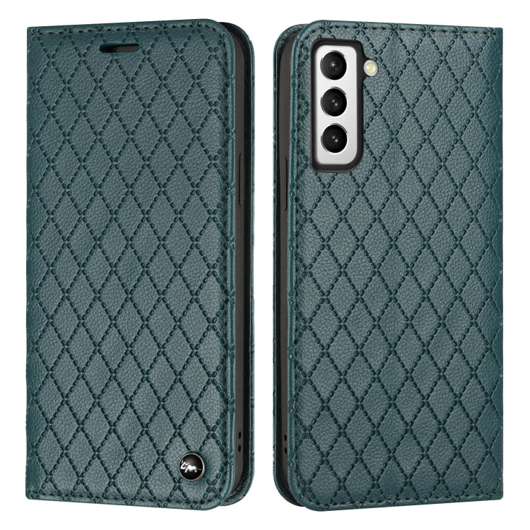 For Samsung Galaxy S21 5G S11 RFID Diamond Lattice Flip Leather Phone Case