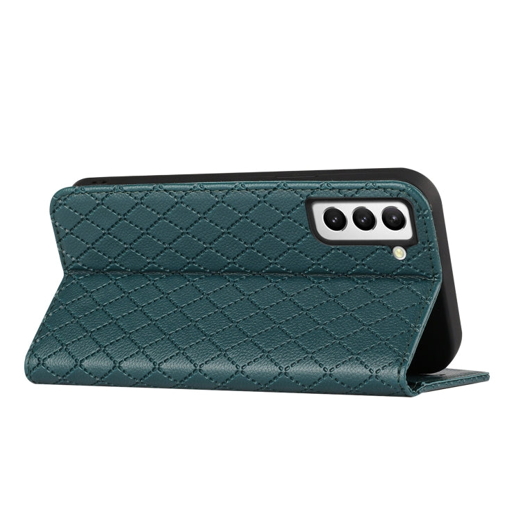 For Samsung Galaxy S21 Plus 5G S11 RFID Diamond Lattice Flip Leather Phone Case