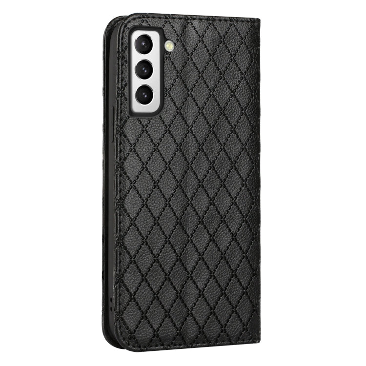 For Samsung Galaxy S21 Plus 5G S11 RFID Diamond Lattice Flip Leather Phone Case
