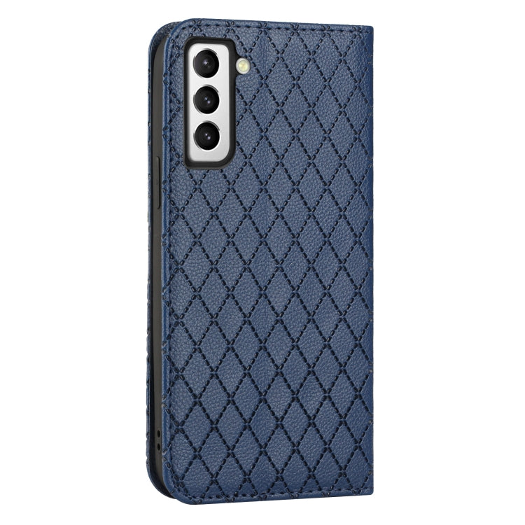 For Samsung Galaxy S22 Plus 5G S11 RFID Diamond Lattice Flip Leather Phone Case