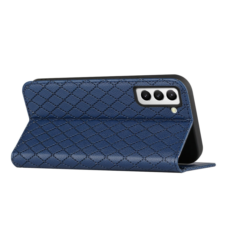 For Samsung Galaxy S22 Plus 5G S11 RFID Diamond Lattice Flip Leather Phone Case