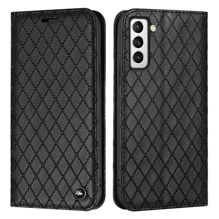 For Samsung Galaxy S22 Plus 5G S11 RFID Diamond Lattice Flip Leather Phone Case