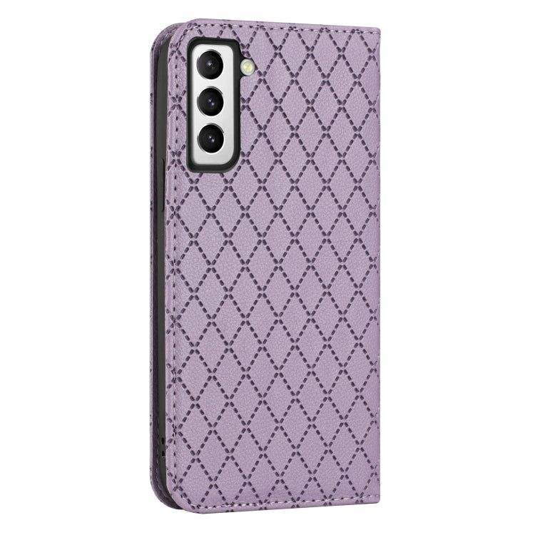 For Samsung Galaxy S22 Plus 5G S11 RFID Diamond Lattice Flip Leather Phone Case