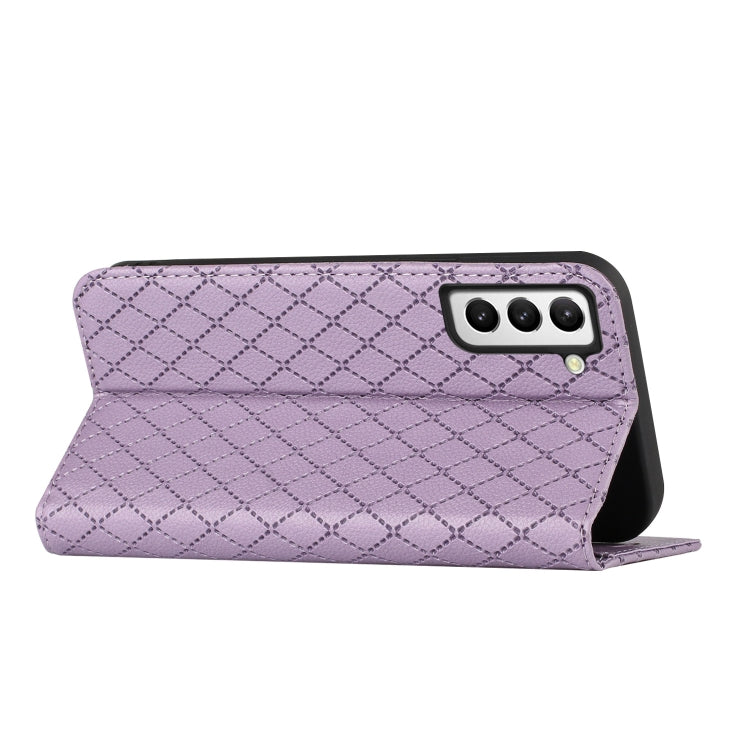 For Samsung Galaxy S22 Plus 5G S11 RFID Diamond Lattice Flip Leather Phone Case