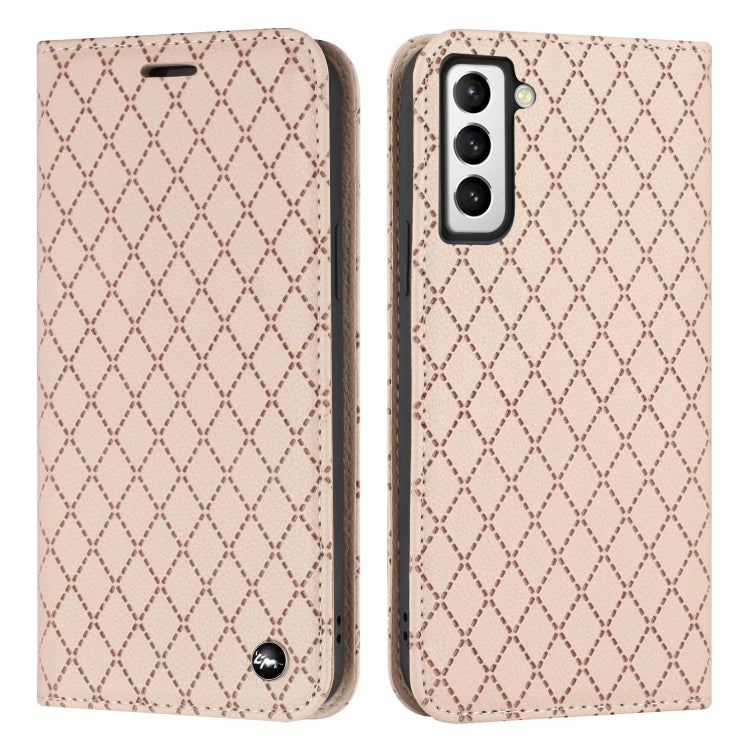 For Samsung Galaxy S22 Plus 5G S11 RFID Diamond Lattice Flip Leather Phone Case