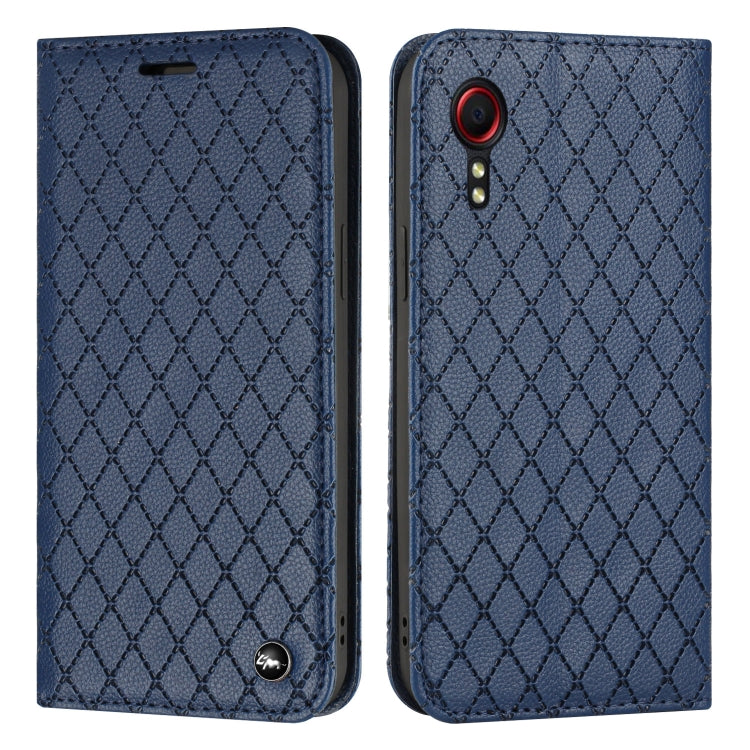 For Samsung Galaxy Xcover 5 S11 RFID Diamond Lattice Flip Leather Phone Case
