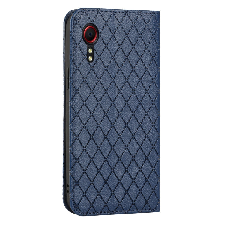 For Samsung Galaxy Xcover 5 S11 RFID Diamond Lattice Flip Leather Phone Case