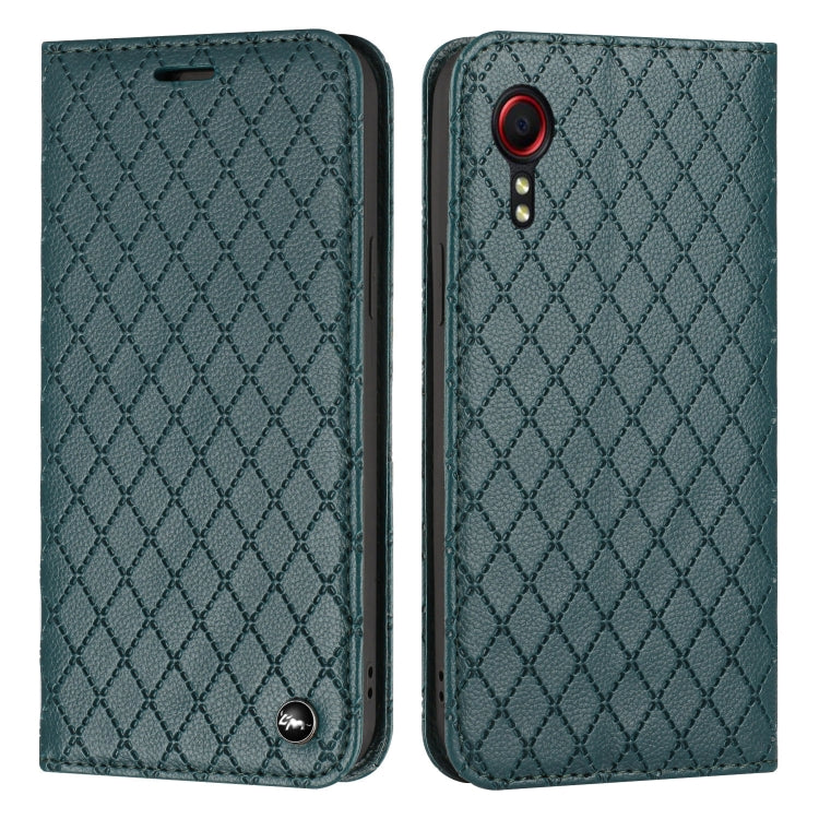 For Samsung Galaxy Xcover 5 S11 RFID Diamond Lattice Flip Leather Phone Case