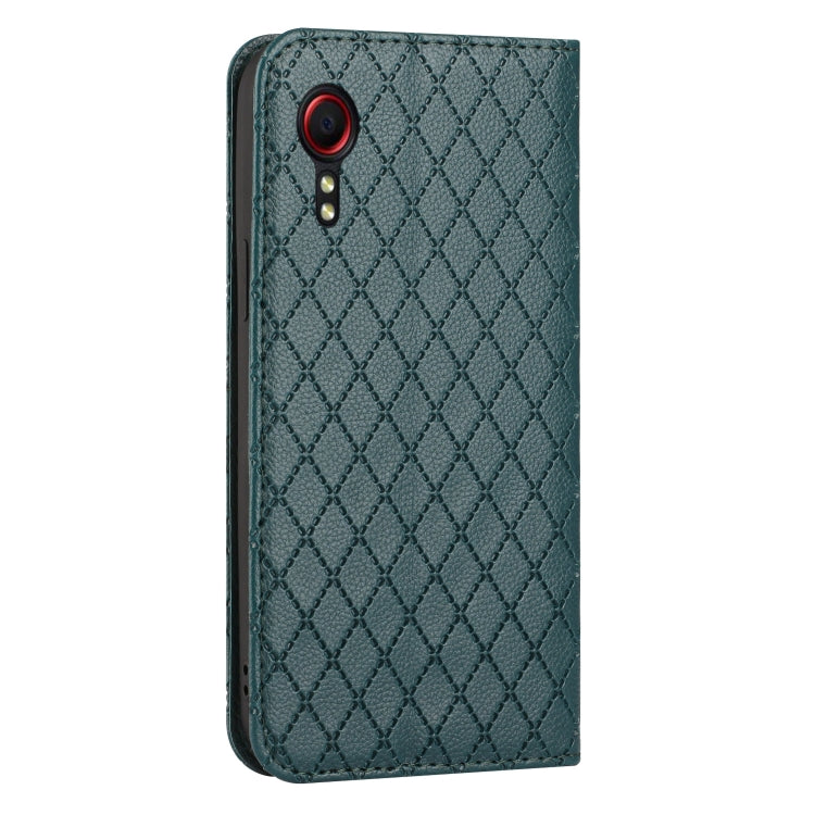 For Samsung Galaxy Xcover 5 S11 RFID Diamond Lattice Flip Leather Phone Case