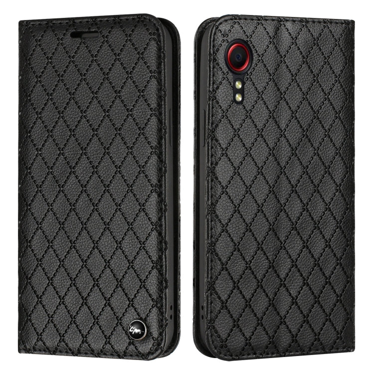 For Samsung Galaxy Xcover 5 S11 RFID Diamond Lattice Flip Leather Phone Case