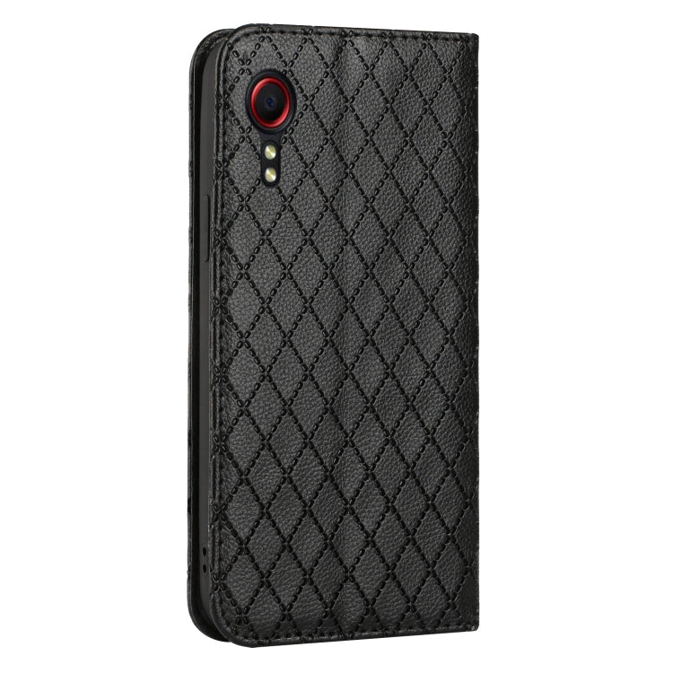 For Samsung Galaxy Xcover 5 S11 RFID Diamond Lattice Flip Leather Phone Case
