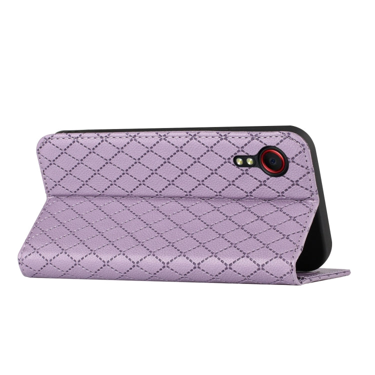 For Samsung Galaxy Xcover 5 S11 RFID Diamond Lattice Flip Leather Phone Case