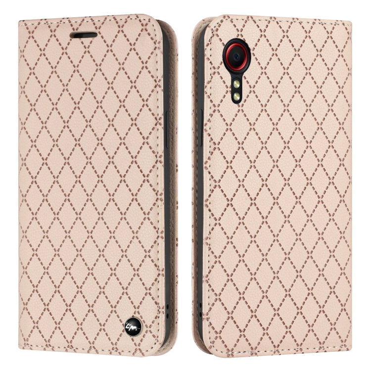 For Samsung Galaxy Xcover 5 S11 RFID Diamond Lattice Flip Leather Phone Case